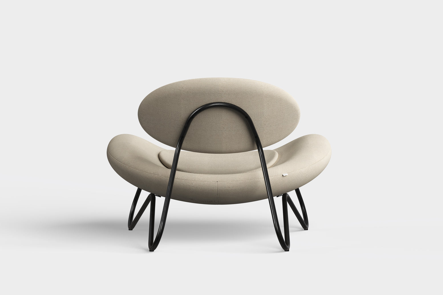 meadow lounge chair off white & grey & black by woud at adorn.house  Edit alt text