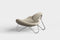 meadow lounge chair off white & grey & chrome