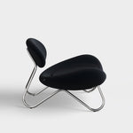 meadow lounge chair black & chrome by woud at adorn.house