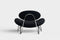 meadow lounge chair black & chrome