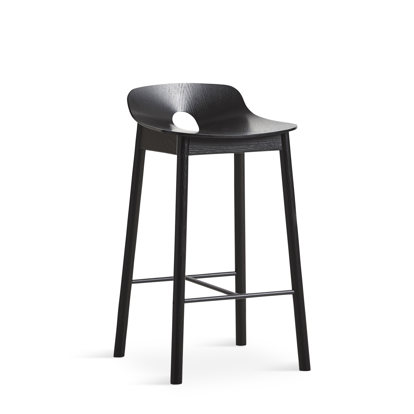 mono counter chair - black by woud at adorn.house