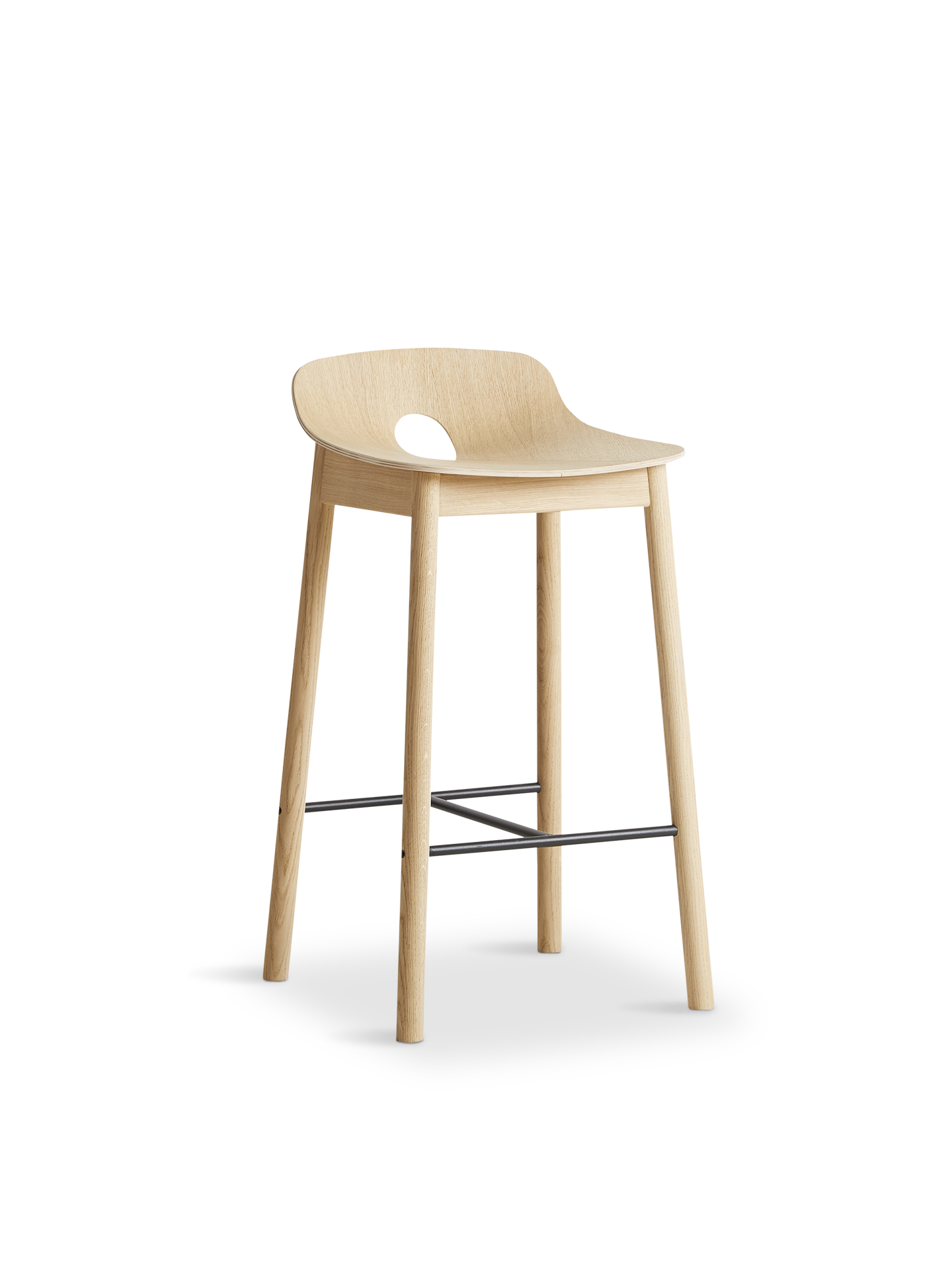 mono counter chair - white pigmented oak by woud at adorn.house