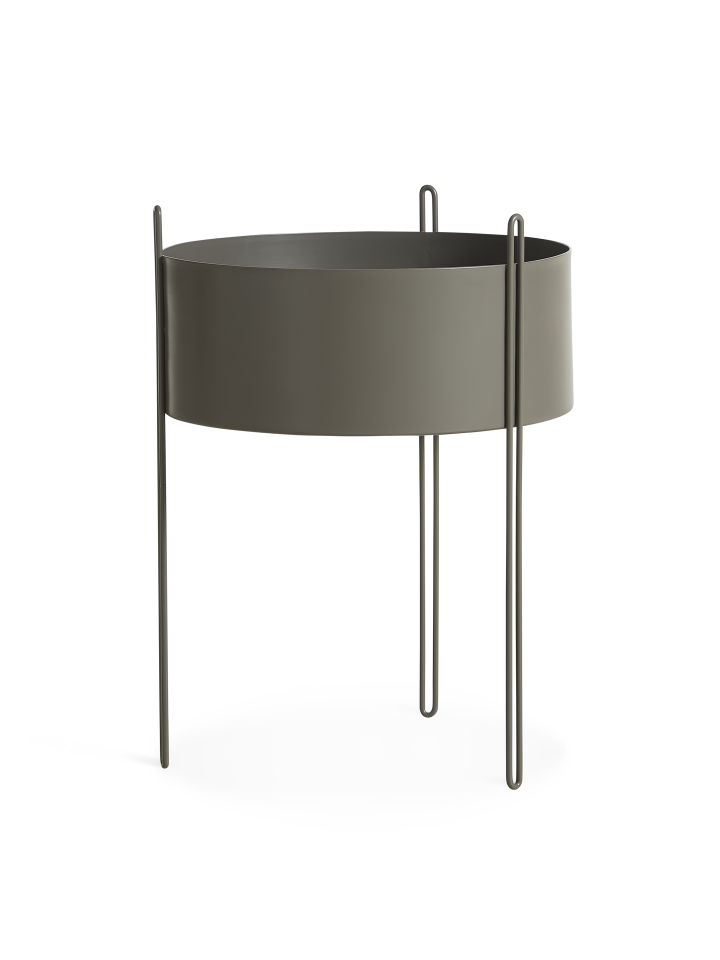 pidestall planter large taupe by woud at adorn.house