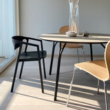 tree dining table 120 cm beige/black by woud at adorn.house