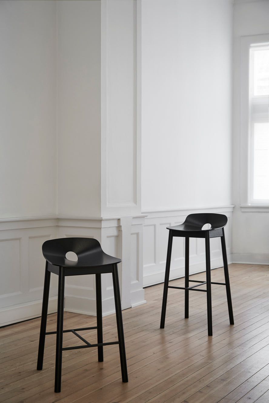 mono counter chair - black by woud at adorn.house
