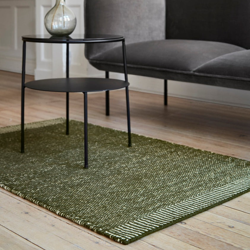 rombo rug 90 x 140 cm moss green by woud at adorn.house