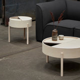 arc side table (42 cm) - white pigmented ash by woud at adorn.house