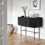 array sideboard (180 cm) - black by woud at adorn.house