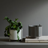 pidestall planter small grey by woud at adorn.house