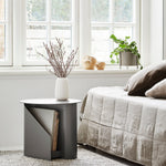 pidestall planter small taupe by woud at adorn.house