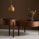 arc side table (42 cm) - walnut by woud at adorn.house