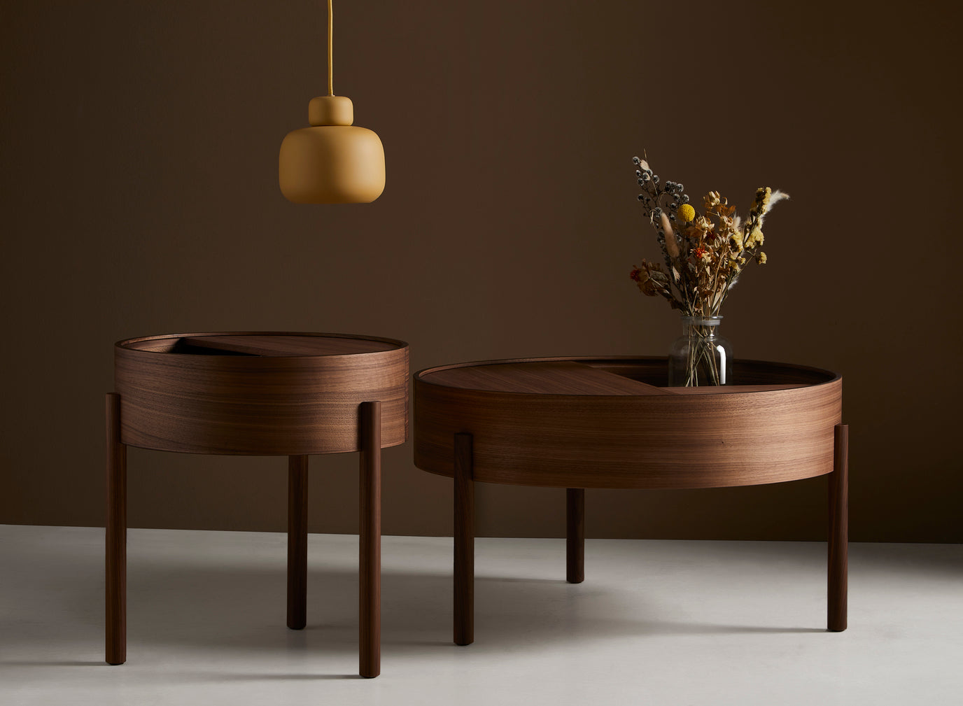 arc coffee table (66 cm) - walnut by woud at adorn.house