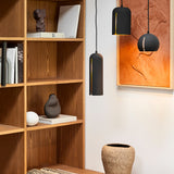 gap pendant (round) - black by woud at adorn.house