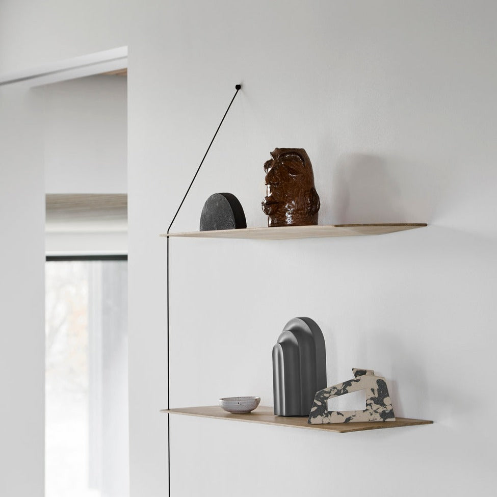 stedge shelf 80 cm white pigmented oak by woud at adorn.house