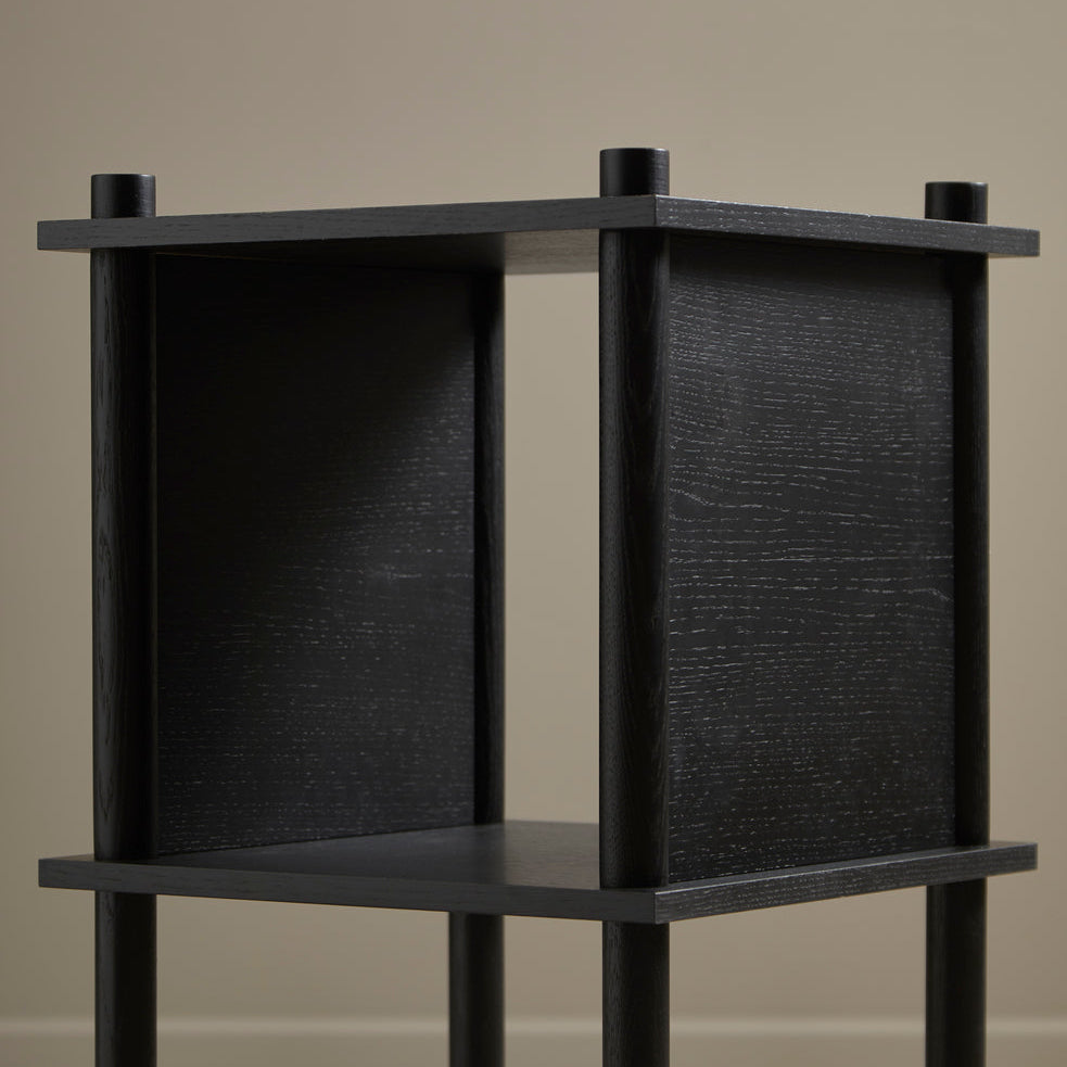 elevate side & back panel small black by woud at adorn.house