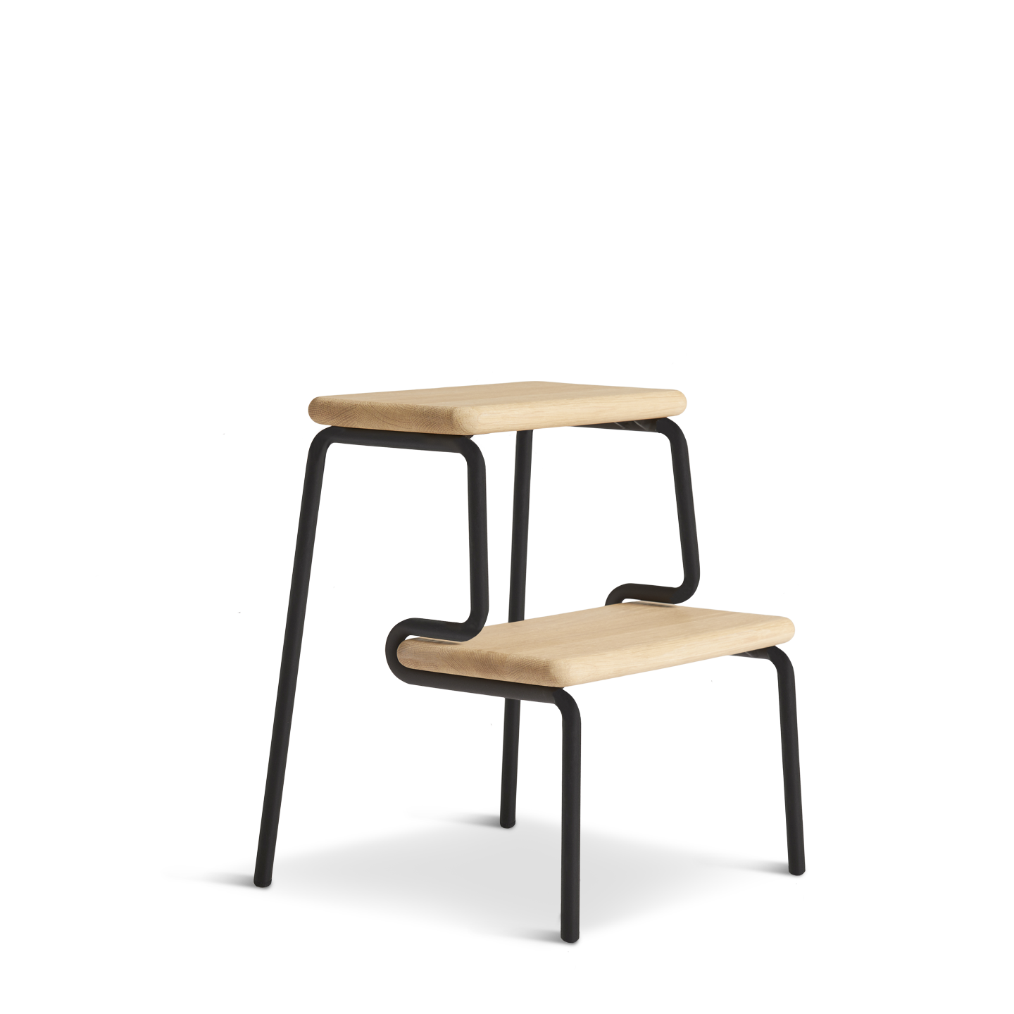 slalom step stool oak by woud at adorn.house