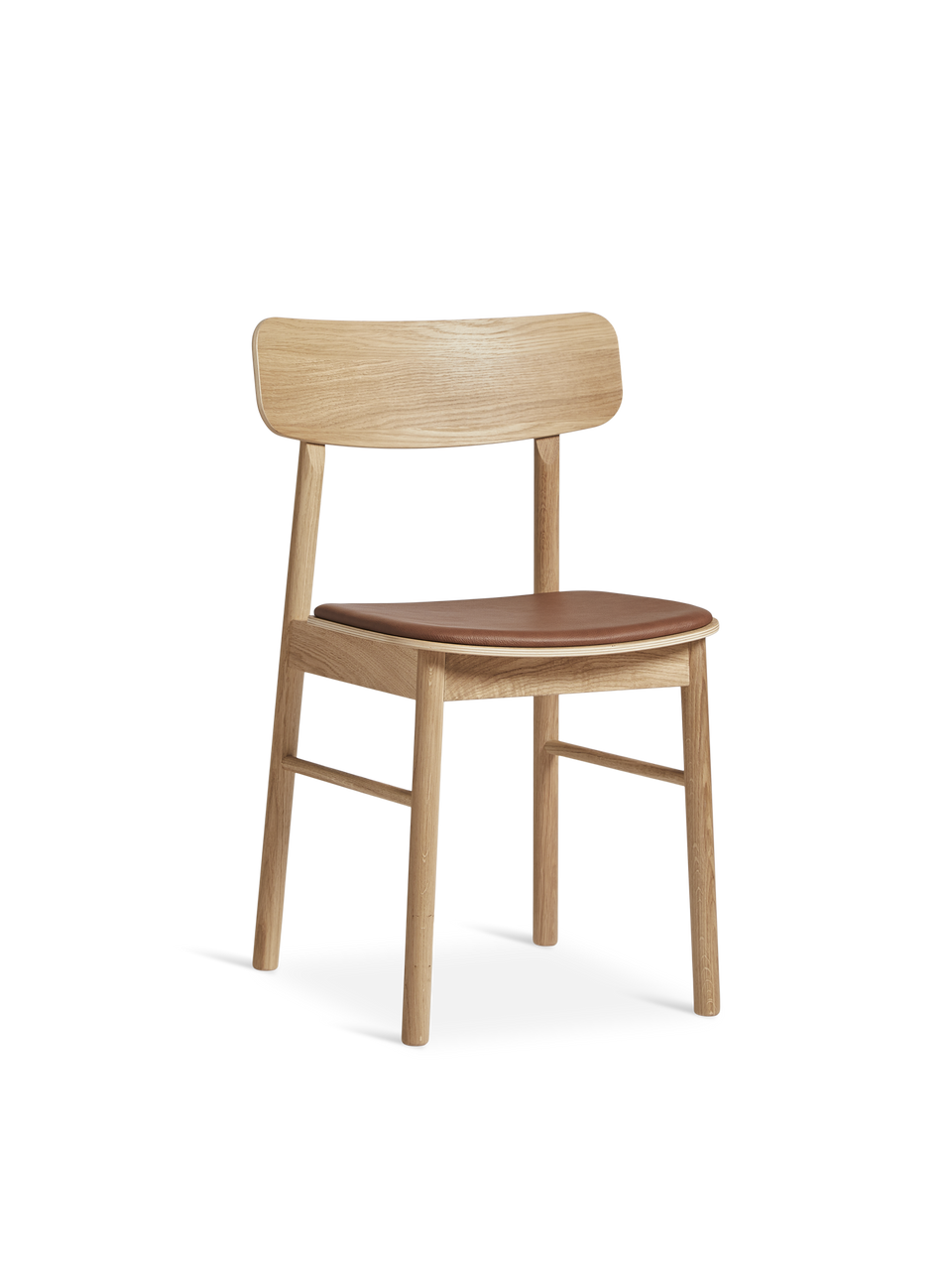 soma dining chair oiled oak w & leather
