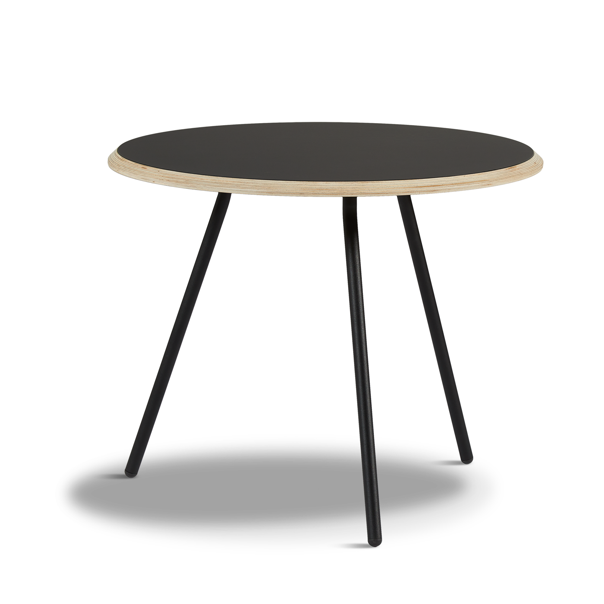 soround coffee table black 23.6” d x 19.3” by woud at adorn.house