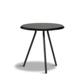 soround side table black ash 17.7” d x 17.5” by woud at adorn.house