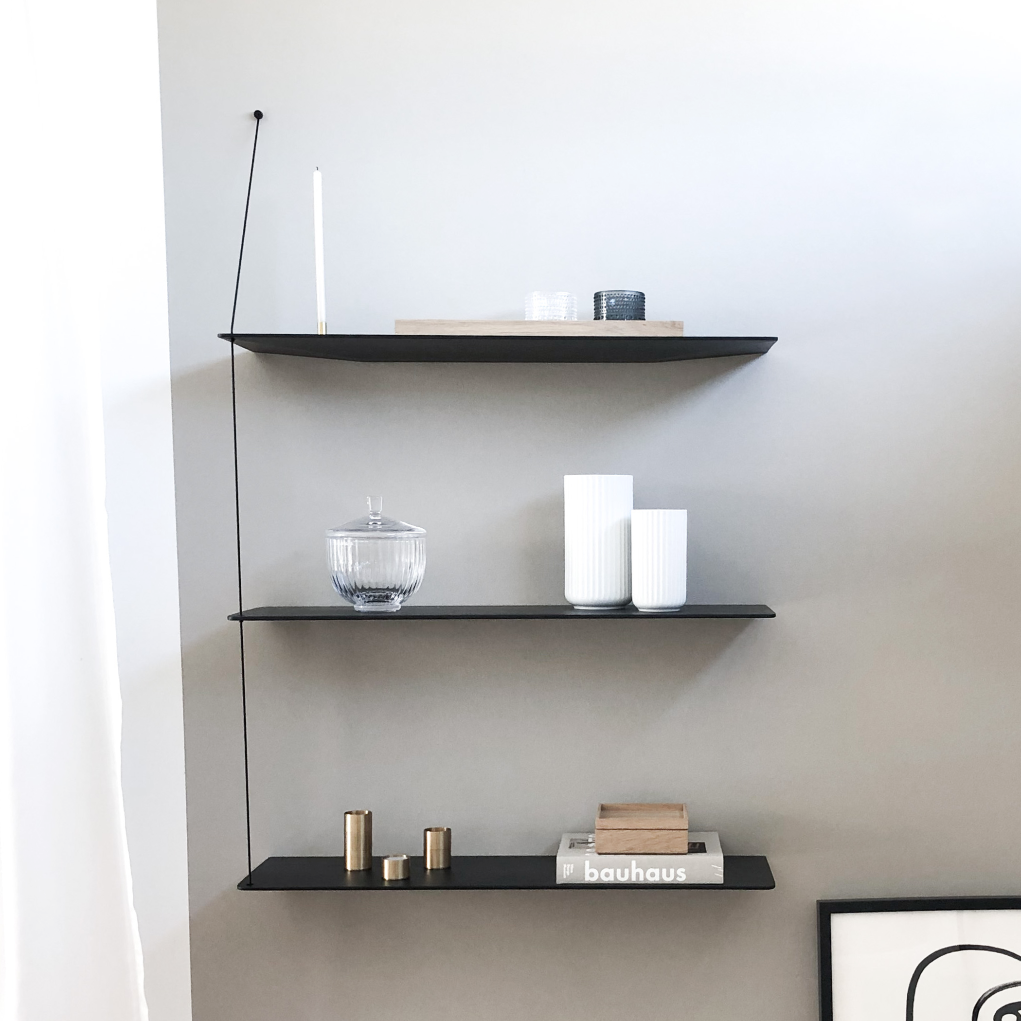 stedge shelf 60 cm black by woud at adorn.house