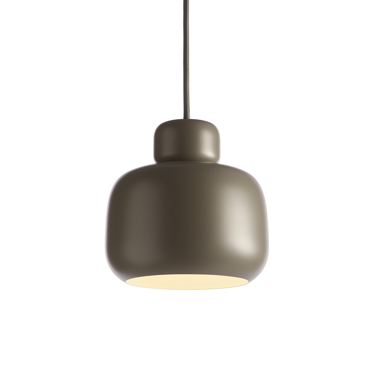 stone pendant small taupe by woud at adorn.house