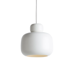 stone pendant small white by woud at adorn.house