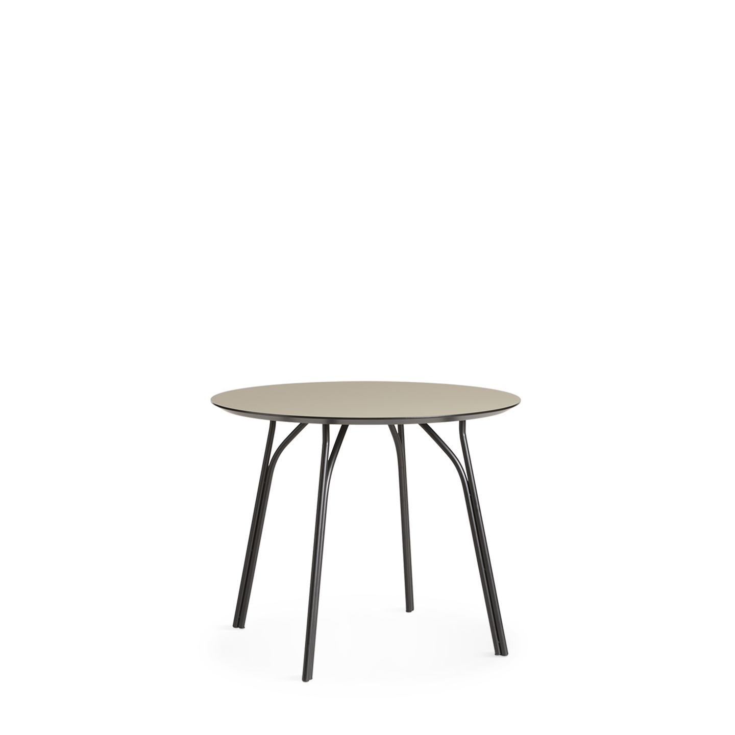 tree dining table 90 cm beige/black by woud at adorn.house