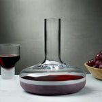 contour wine carafe with sandblasted base by nude at adorn.house
