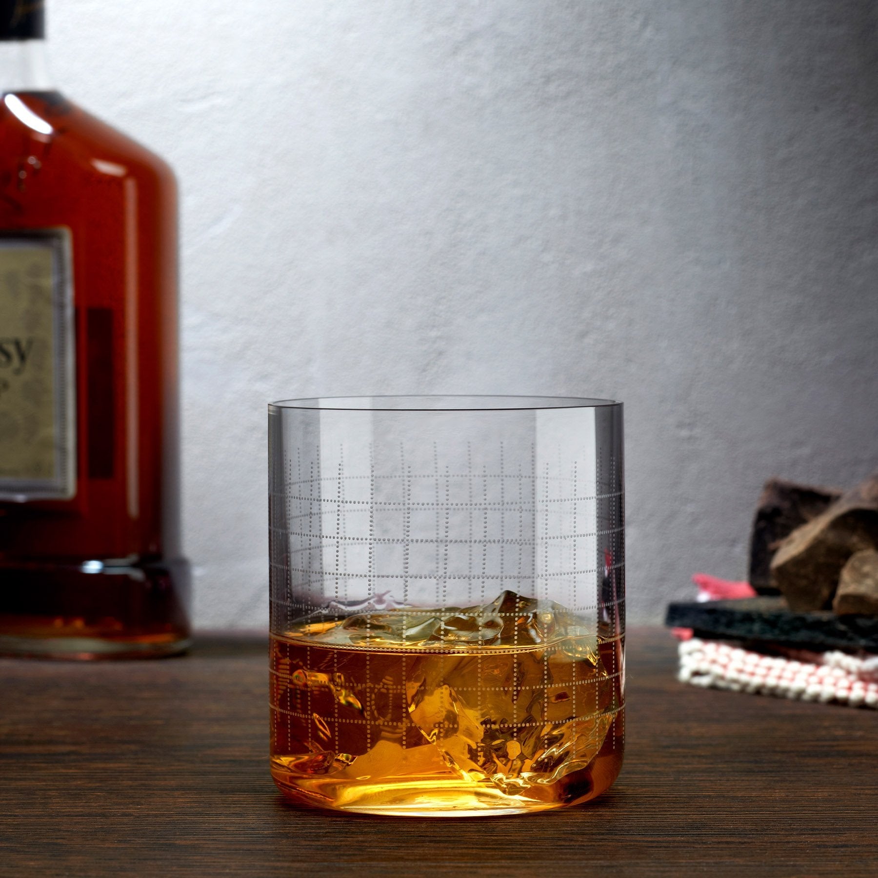 finesse grid set of 4 whisky SOF glasses by nude at adorn.house