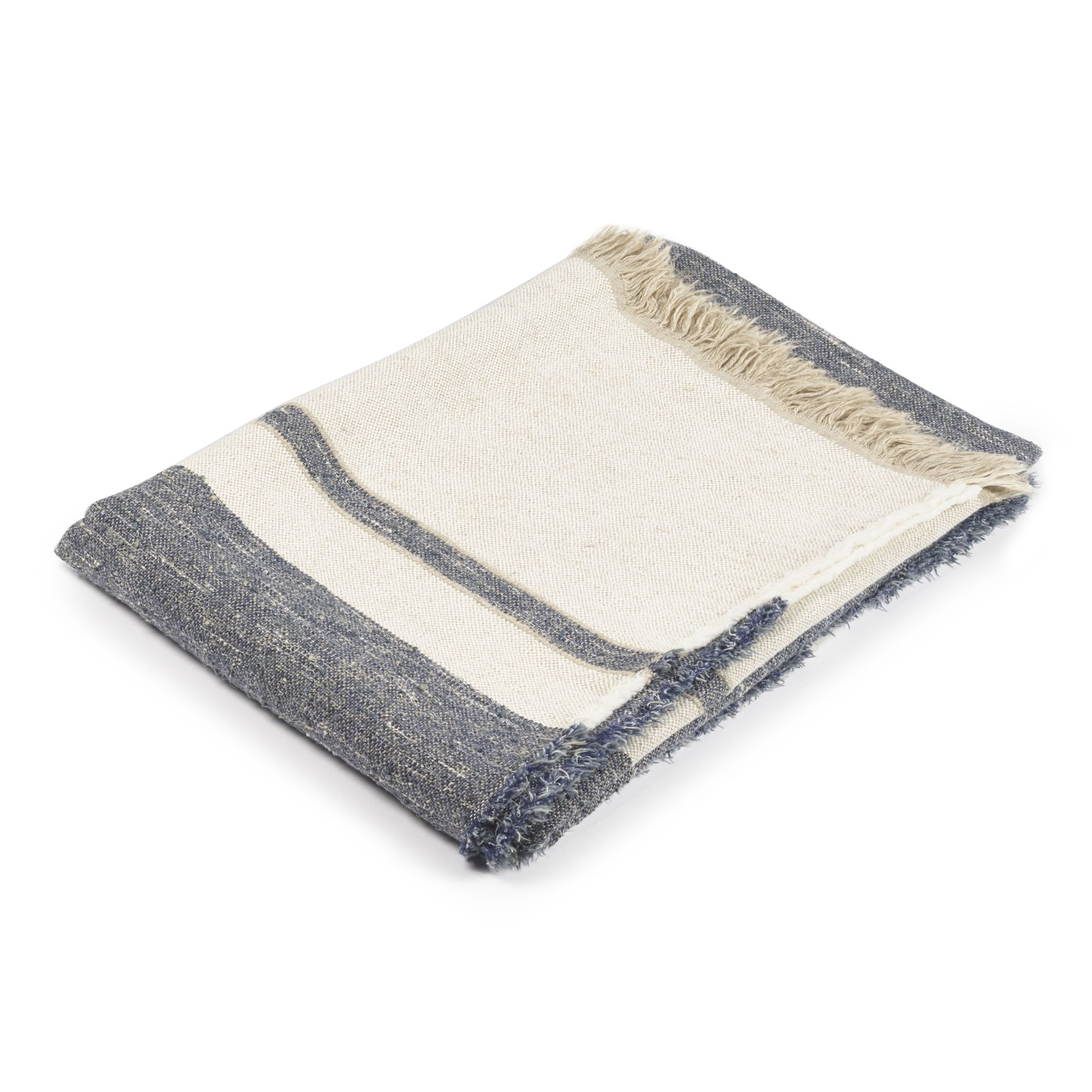 north sea stripe linen throw blanket by libeco on adorn.house