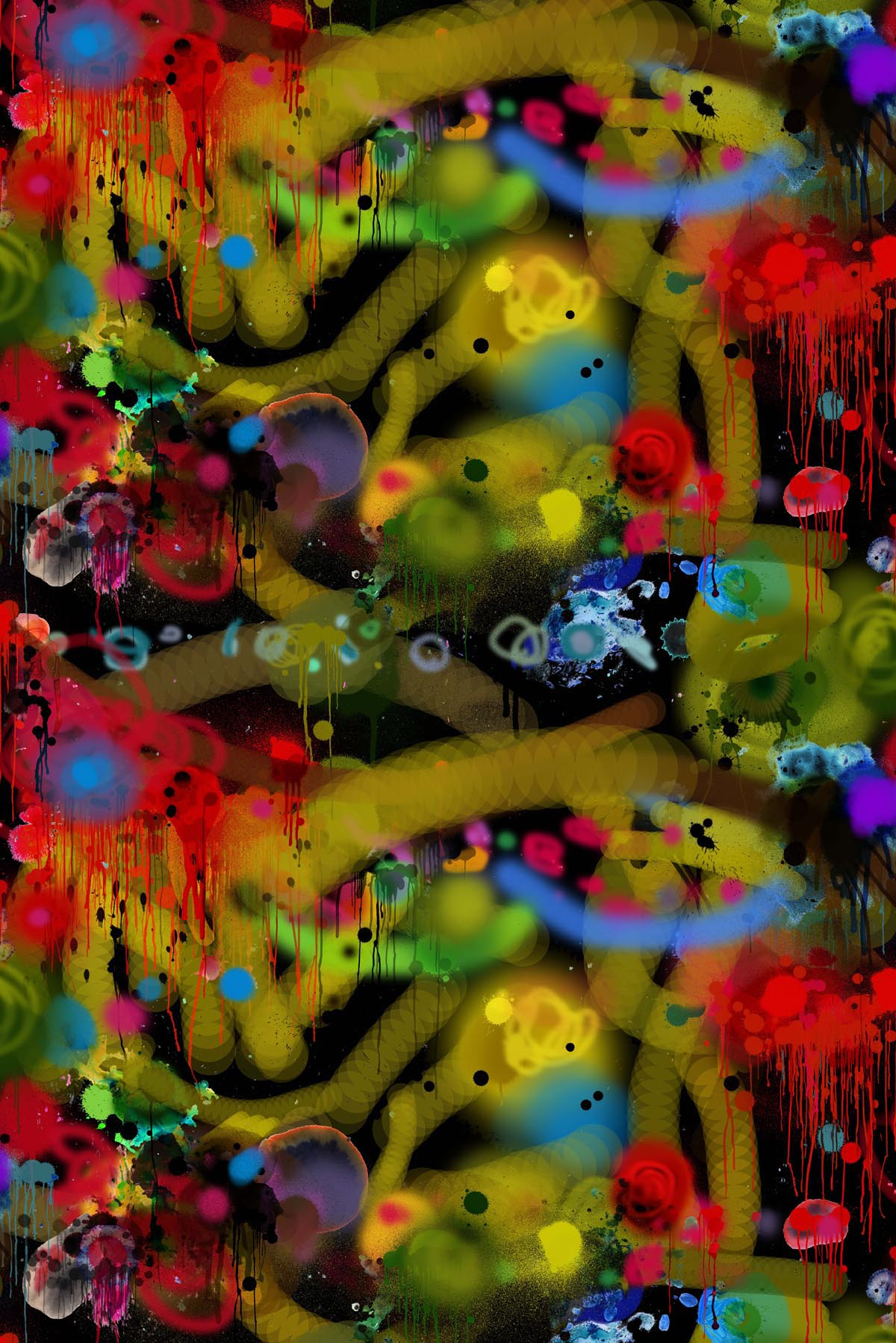 graffiti all over wallpaper by timorous beasties on adorn.house