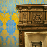 ikat damask wallpaper panel by timorous beasties on adorn.house