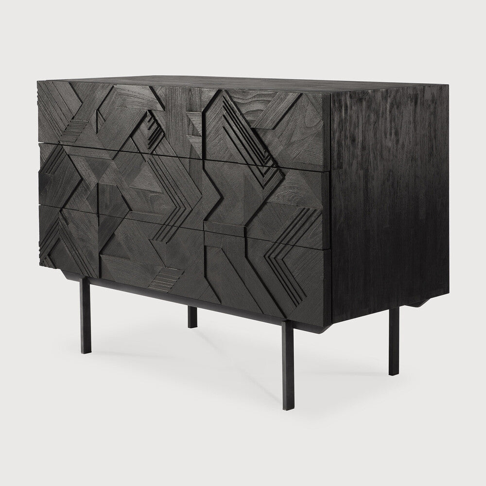 graphic 3 drawer dresser by ethnicraft at adorn.house